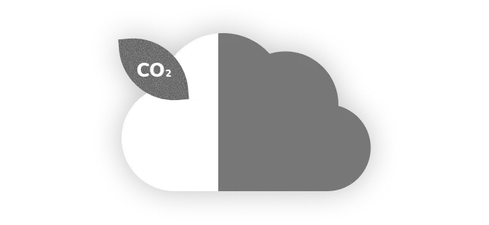 CO2の排出を表した雲のイラスト